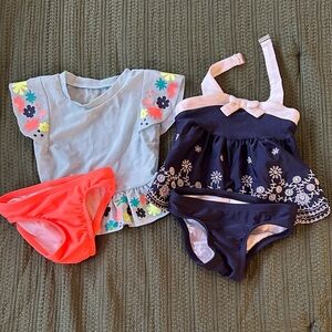 Pair of Cat & Jack Two-Piece Bathing Suits, 9m